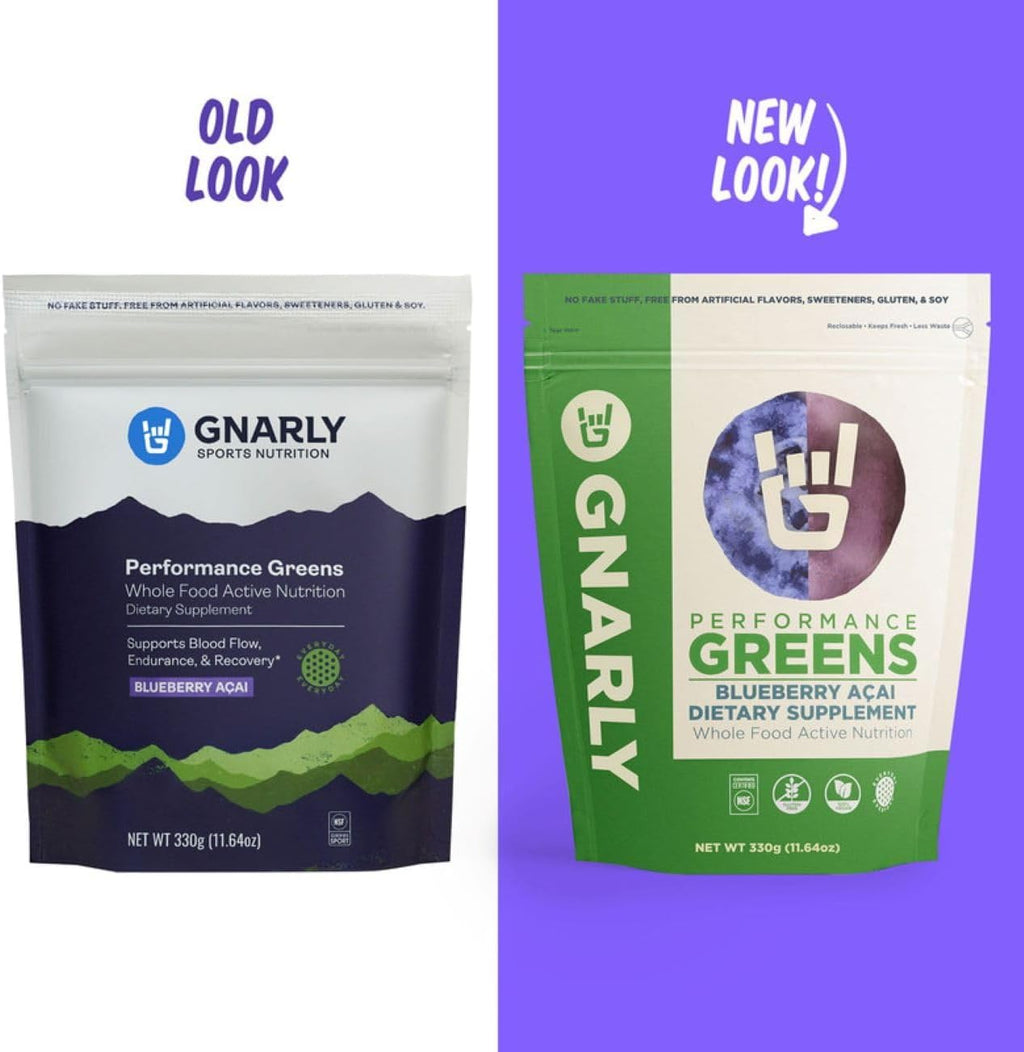 Gnarly Nutrition Superfood Greens - Blueberry Acai - Polvo de Superalimentos Orgánico