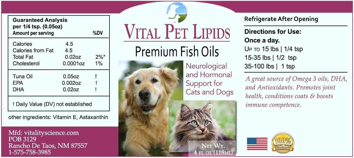Vital Pet Lipids para Gatos y Perros 4oz