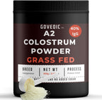 govedic Polvo de Calostro Bovino para Adultos — Vacas A2 Alimentadas con Pasto, 40%+ IgG | Salud Intestinal, Apoyo Inmunológico y Recuperación Muscular | Sin Sabor | 50 Porciones