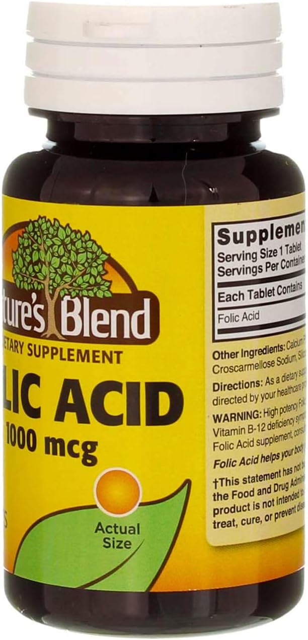 Ácido Fólico 1000 mcg, 100 Comprimidos