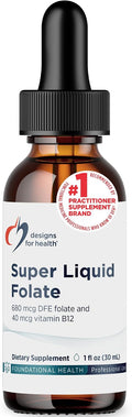 Designs for Health Gotas de B12 (Metilcobalamina) y Folato - 30 ml