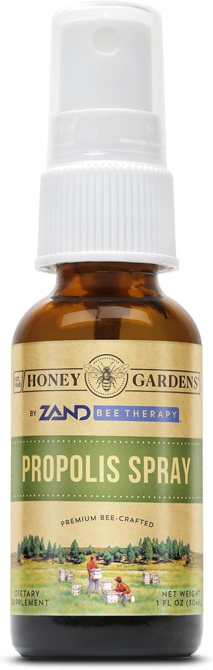 Honey Gardens Spray de Propóleo de Abeja con Miel Cruda de Apiterapia, Raíz de Regaliz y Usnea | 50 Dosis | 30 ml – Image 1