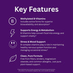 Paradise Herbs Earth's Blend B-Complex - Formas metiladas y enzimáticamente activas de vitaminas B + superalimentos, 60 cápsulas