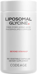 Codeage Liposomal Glycine+ – 1500 mg de Glicina Libre, Suplemento Aminoácido, 180 Cápsulas (2 Meses)