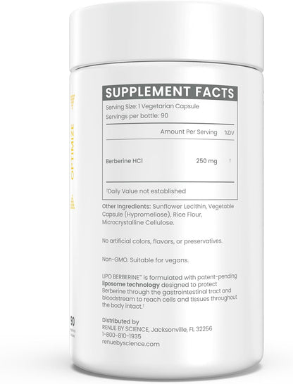 Renue By Science Berberina Liposomal 250 mg, 90 Cápsulas – Image 3