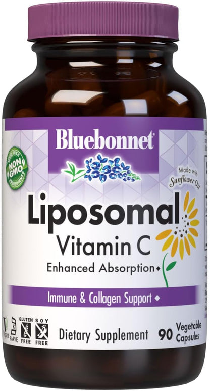 BlueBonnet Nutrition Vitamina C Liposomal 1000 mg, 90 Cápsulas Vegetales – Image 1