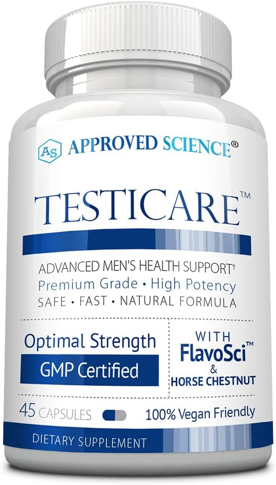 Approved Science TestiCare - Apoyo para la Salud Venosa - Castaño de Indias, Hamamelis - 6 Botellas - 270 Cápsulas - Vegano