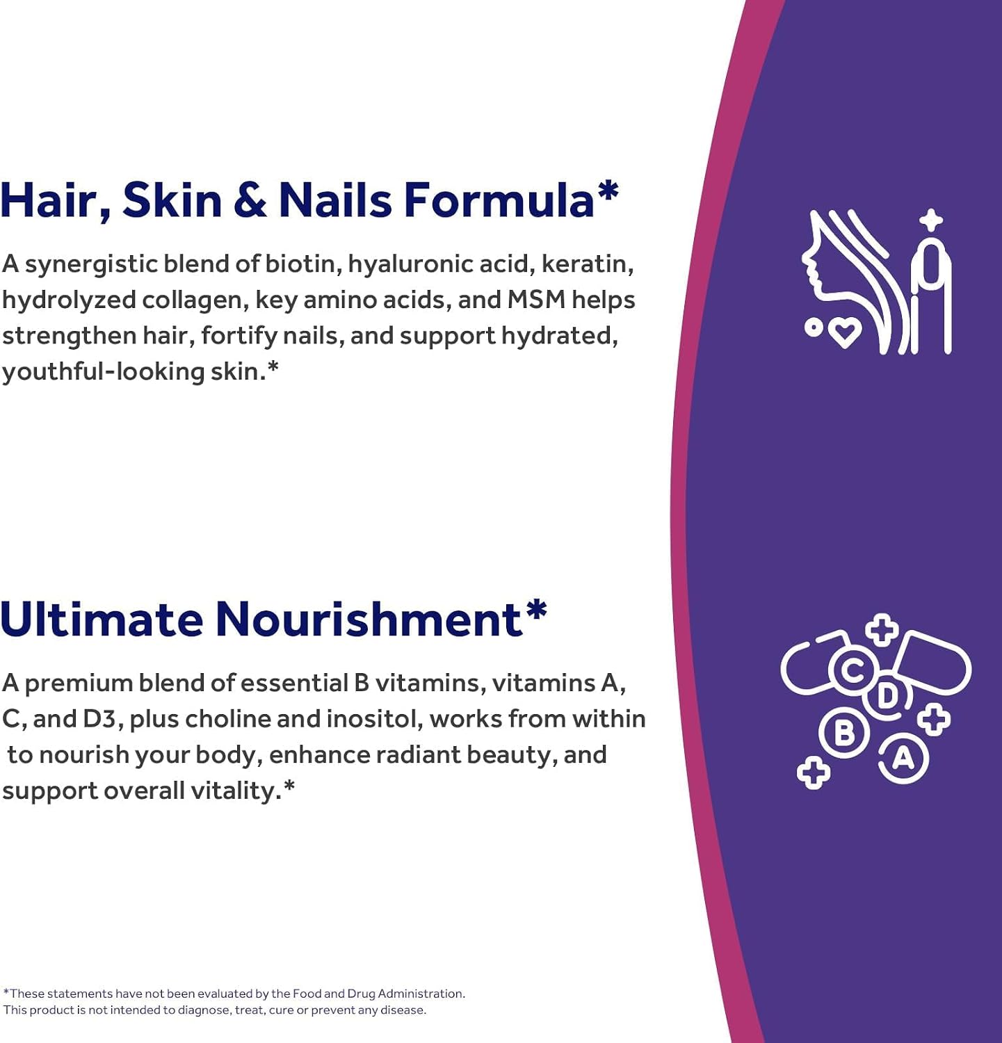 Doctor's Recipes Biotin Complex, 10.000 mcg, 60 Cápsulas - Complejo para Cabello, Piel y Uñas con Colágeno, Keratina, MSM y Vitaminas