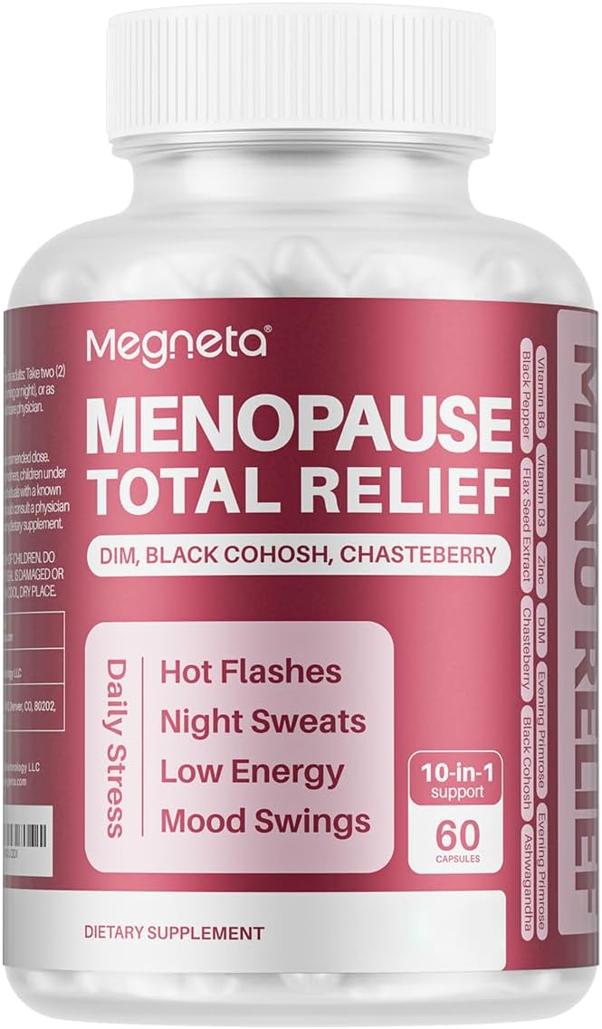 Menopause Care, con DIM, Black Cohosh, Chasteberry, Onagra, Linaza y Ashwagandha, 60 Cápsulas