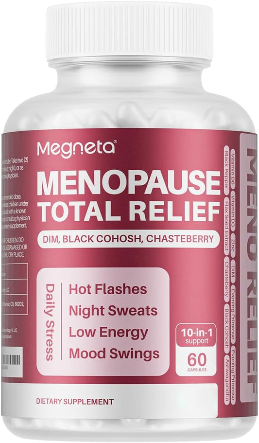 Menopause Care, con DIM, Black Cohosh, Chasteberry, Onagra, Linaza y Ashwagandha, 60 Cápsulas
