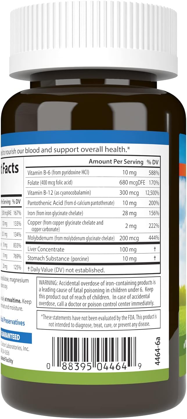 Carlson Blood Nutrients - 28 mg Iron, 90 Capsules