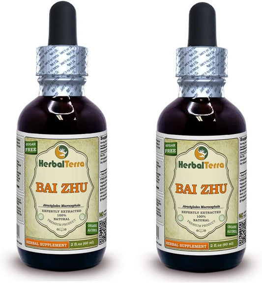 Bai Zhu (Atractylodes macrocephala) Tintura - Extracto Líquido de Raíz Seca - 2x60 ml