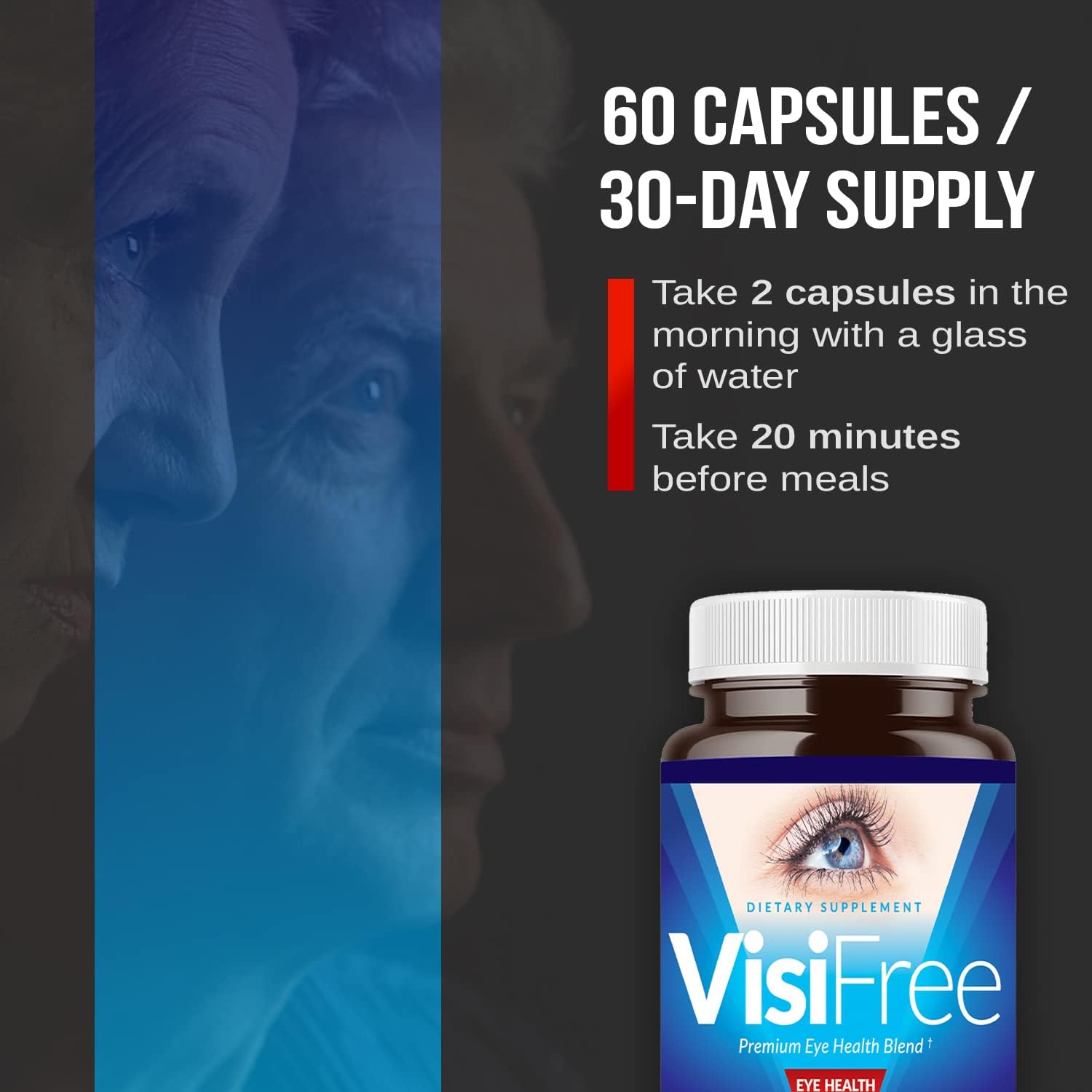 VisiFree Suplemento Ocular para Adultos - Cápsulas de Luteína, Zeaxantina y Astaxantina - 6 Pack