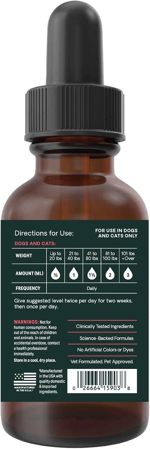 VetriScience DMG Immunity Health Líquido de Dosis Fácil para Perros y Gatos