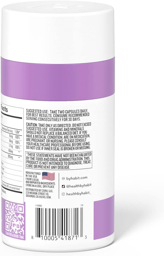 Health by Habit Libido Blend 2 Pack (60 Cápsulas) - Mezcla Afrodisíaca Natural con Maca y Ashwagandha, Vegano, Sin OMG, Sin Azúcar