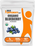 Polvo de Arándano Orgánico de BulkSupplements.com - Antioxidante, Vegano y Sin Gluten, 500g (1.1 lbs)