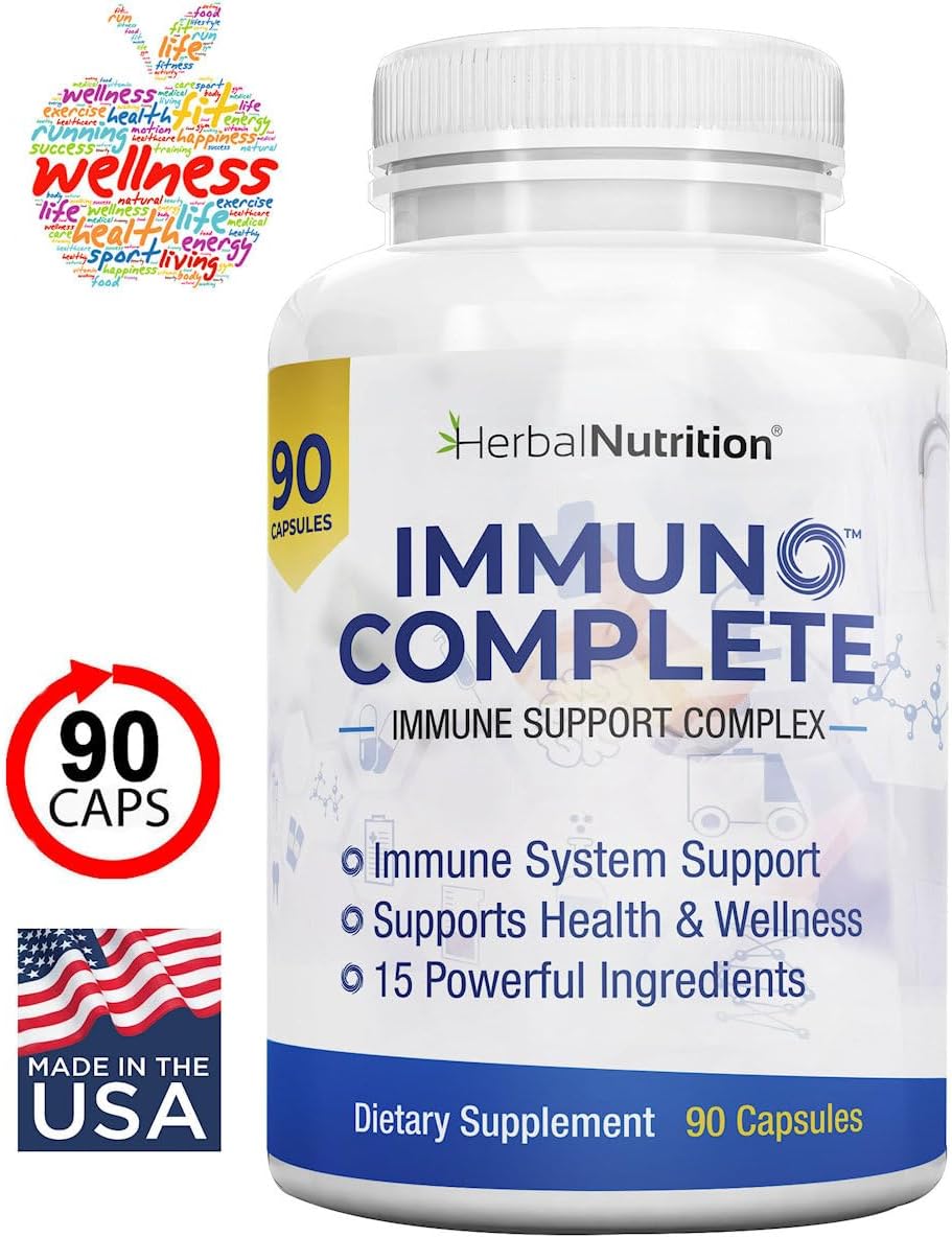 Suplemento de Apoyo Inmunológico con Vitamina C, D, Zinc y Más, 270 Cápsulas