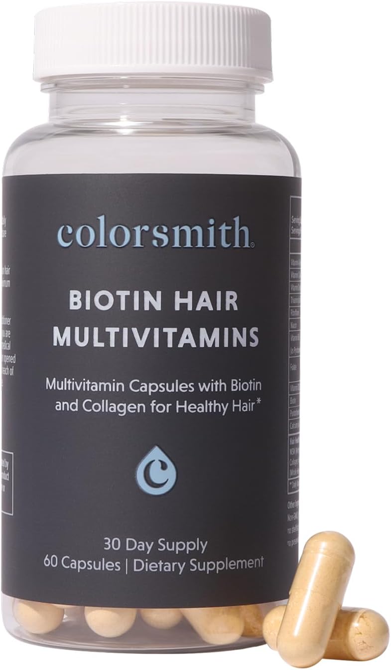 Biotin Hair Multivitamins, 2500mcg Biotin con Colágeno, 60 Cápsulas