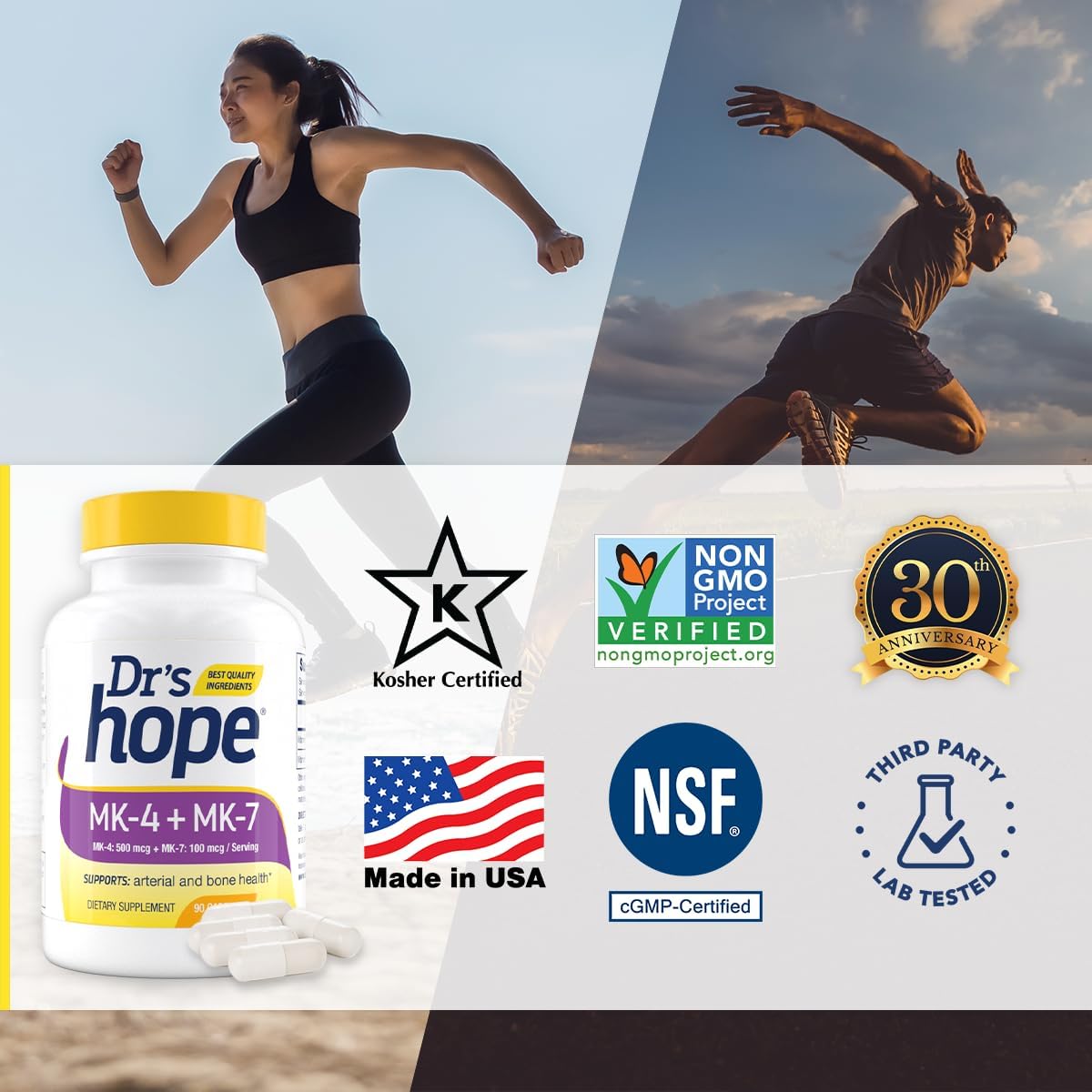 Vitamina K2 MK4 y MK7 | 600 mcg - Dr's Hope
