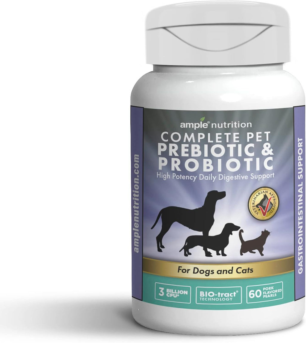Nutrition Complete Probiótico + Prebiótico para Perros y Gatos, 60 Perlas Sabor Cerdo