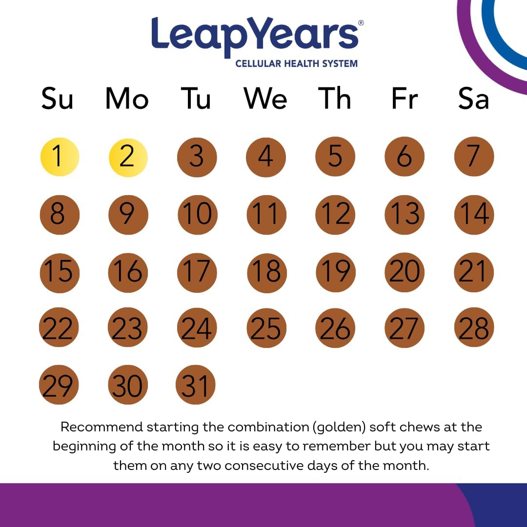 Leap Years Soft Chew - Suplemento masticable con NAD+ y senolítico para perros pequeños y medianos, 31 unidades