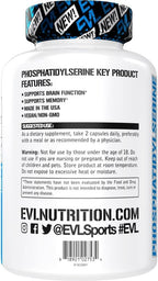 EVLution Nutrition Phosphatidylserine - 300mg por Dosis - Suplemento Nootrópico Vegano y No GMO (30 Dosis)