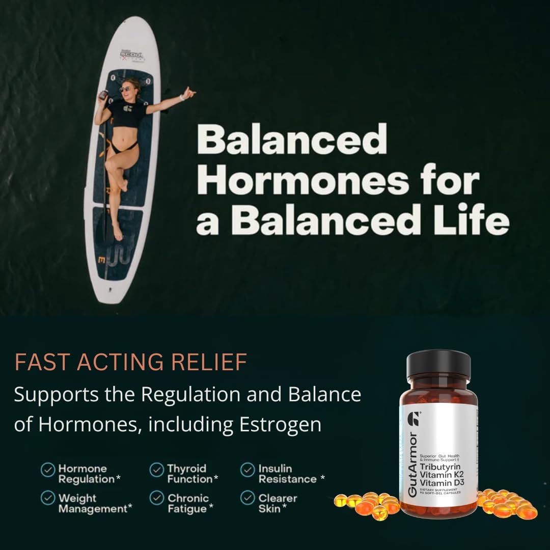 Salud Digestiva y Cardíaca + Apoyo Inmunológico - Butirato Puro 350mg, Vitamina D3 2000UI, Vitamina K2 120mcg - 60 Cápsulas Blandas