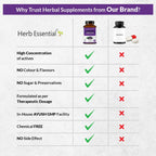 Herb Essential Comprimidos de Semilla de Jamun 500mg, 60 Comprimidos