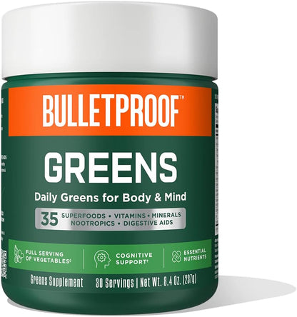 Bulletproof Greens - Polvo Verde Diario con Superalimentos y Nootrópicos, 238 g – Image 1