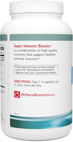 Wellness Resources Super Immune Booster - Calostro, Beta Glucano, Olivo, Arabinogalactano (180 Cápsulas)
