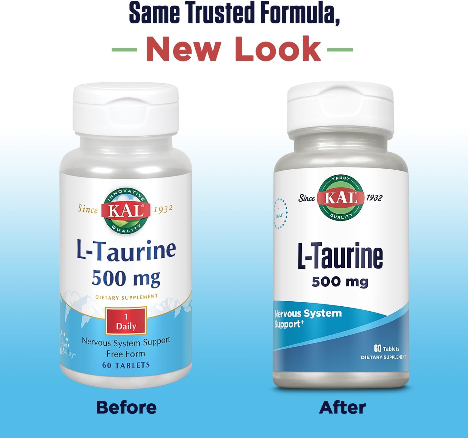 KAL L-Taurina 500mg, 60 Comprimidos