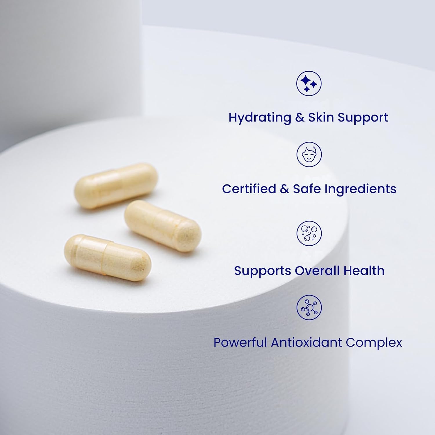 Relumins Complejo de L-Glutión 1650mg con Ácido Hialurónico, Alfa Lipoico, Escaramujo, Vitamina E y Riboflavina - 90 Cápsulas
