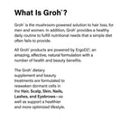 Groh Daily Vitality Boost - Suplemento Natural para Cabello, Piel y Uñas con Hongos y Antioxidantes - 60 Cápsulas