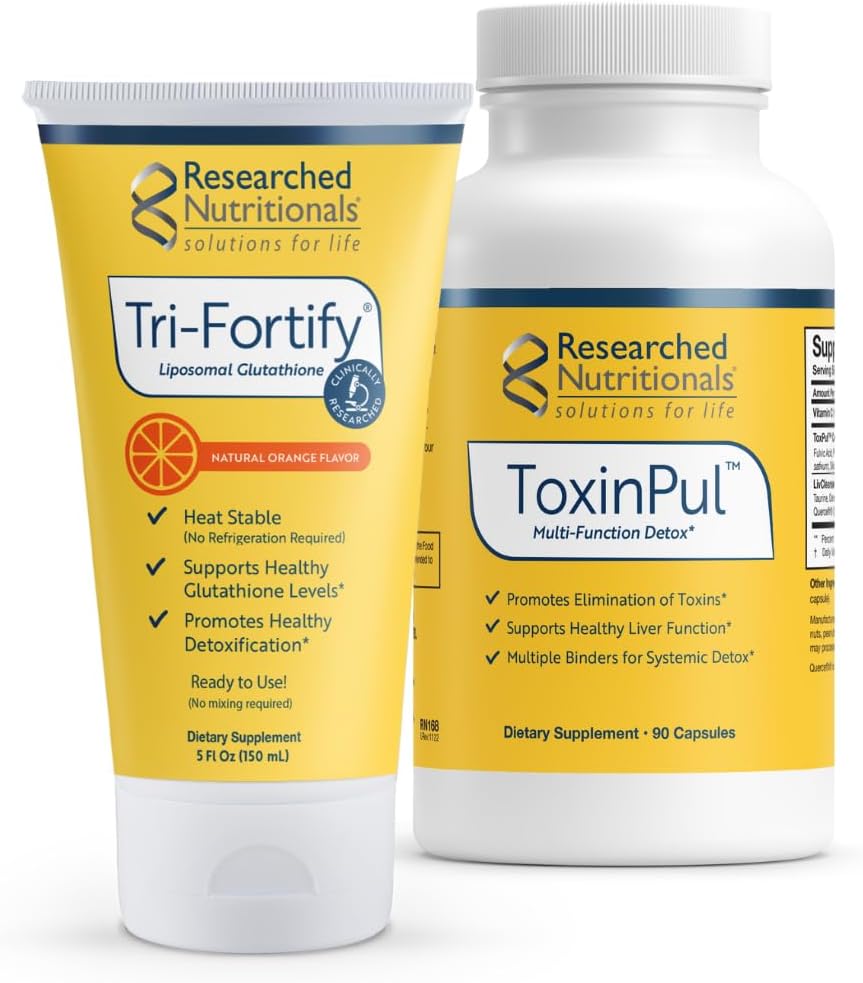 Revitalized Detox Duo - Glutatión Liposomal (450mg) y ToxinPul - Researched Nutritionals