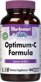 BlueBonnet Optimum C Formula - Vitamin C 1000 mg with Bioflavonoids - 180 Vegetable Capsules