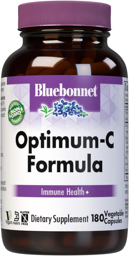 BlueBonnet Optimum C Fórmula - Vitamina C 1000 mg con Bioflavonoides - 180 Cápsulas Vegetales – Image 1