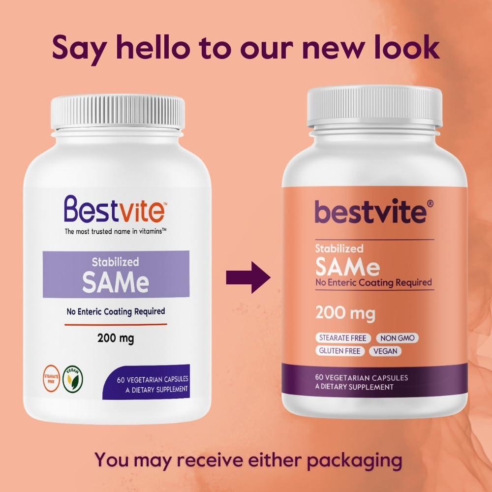 BESTVITE SAM-e 200mg Estabilizado (60 Cápsulas Vegetales)