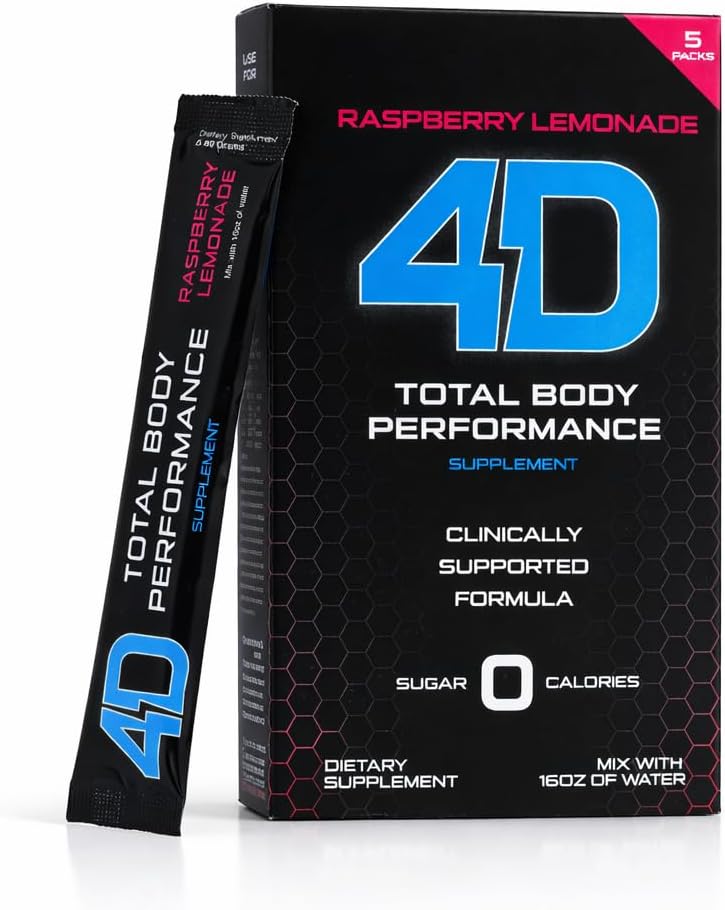 4D Pina Colada Drink Mix - 25 Sobres - Electrolitos, Aminoácidos y Vitaminas - Sin Calorías ni Azúcares - Vegano, Keto y Sin Gluten