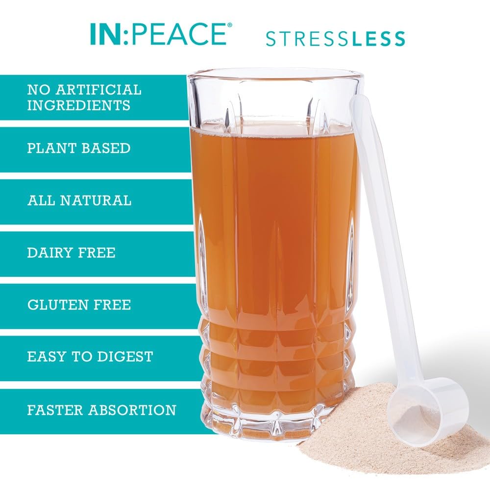 IN:Peace Fórmula Calmante Herbal - 20 Dosis, Sabor Wild Berry - Mezcla de 9 Hierbas Adaptógenas