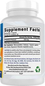 Best Naturals L-Glutatión 250 mg 60 Cápsulas