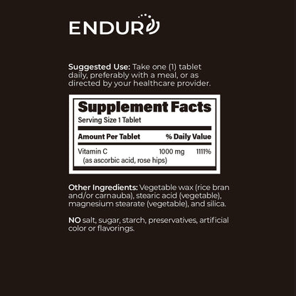 Endur ENDUR-C Vitamina C con Escaramujo, – Fabricación: Producido en Estados Unidos por Endurance Products, una – Image 6