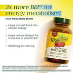 MegaFood Extra Strength Metil B12 3000 mcg, 90 Cápsulas