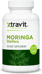 Xtravit Moringa Oleifera 1000 mg – 60 Cápsulas – Superalimento Natural Vegano