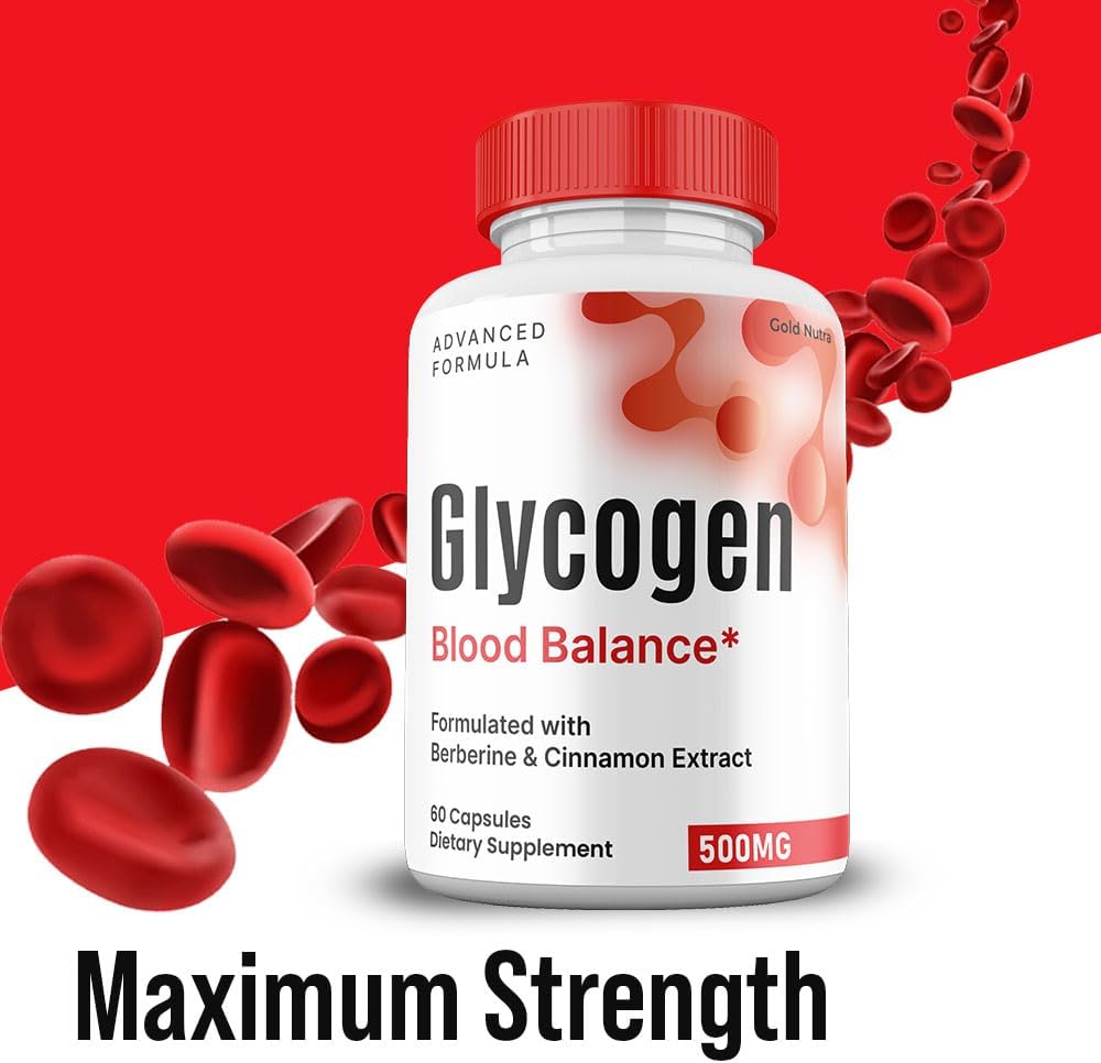 Glycogen Blood Balance Capsules, Premium All Natural Ingredients, 3 Pack