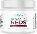 PUREHEALTH RESEARCH Metabolic Reds - Superfood Orgánico en Polvo con Frutas, Verduras, Adaptógenos y Probióticos - 117 g (30 porciones)