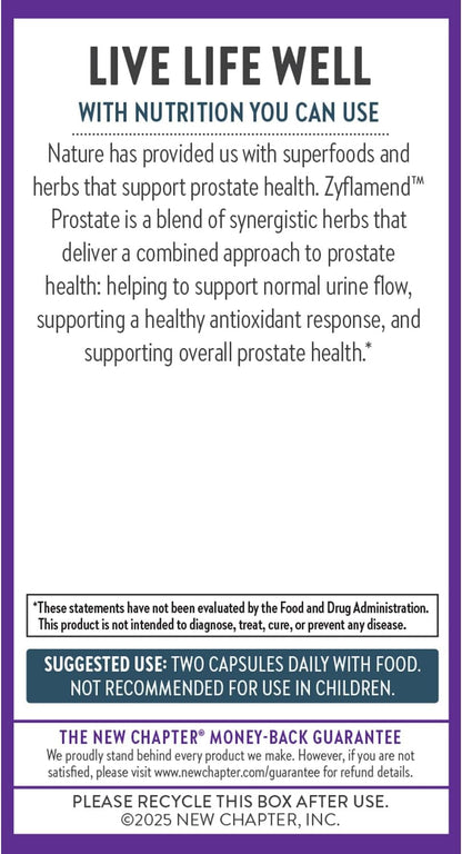 New Chapter Zyflamend Prostate – Saw – Saw Palmetto (Serenoa repens): Extracto supercrítico de fruto entero. Esta – Image 7