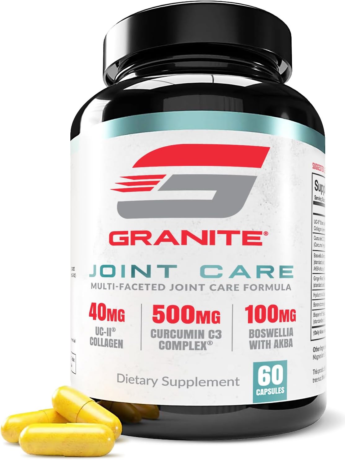 Granite Joint Care - Complejo para Articulaciones con Colágeno UC-II, Cúrcuma y Boswellia (60 cápsulas)