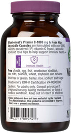 Bluebonnet Nutrition Vitamina C 1000 mg con Escaramujo – 90 Cápsulas Vegetales