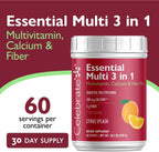Celebrate Vitamins 3-in-1 Multivitamínico Bariátrico con Citrato de Calcio - Mezcla en Polvo para Beber - Sabor Cítricos - 60 Porciones