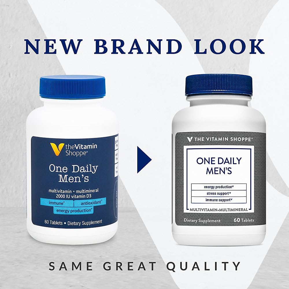The Vitamin Shoppe One Daily Multivitamínico para Hombres, 60 Comprimidos